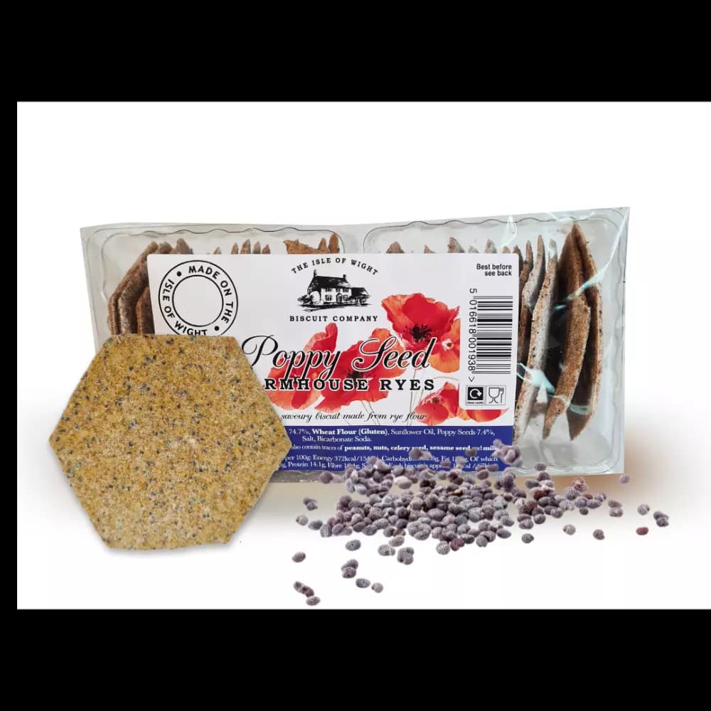IoW Biscuit Co Poppy Seed Crackers 125g