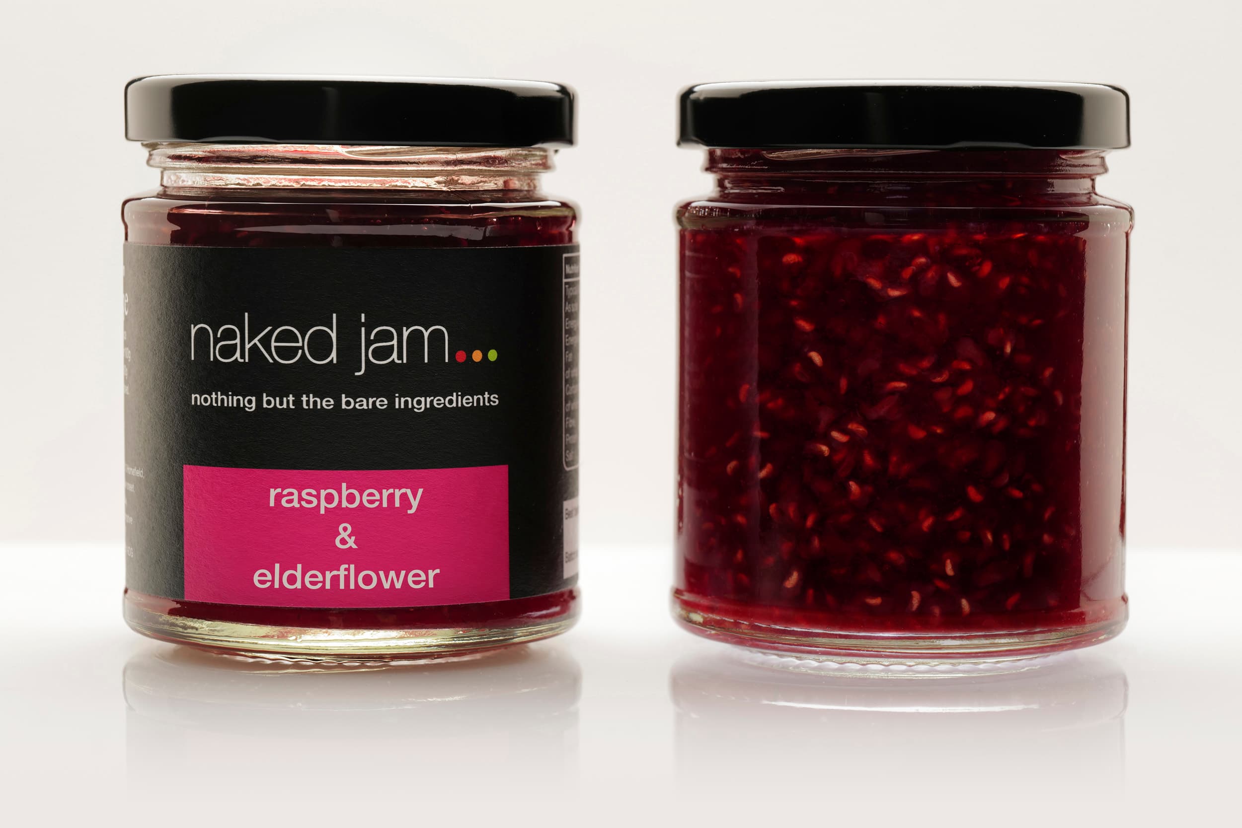 Naked Jams Raspberry and Elderflower 225g