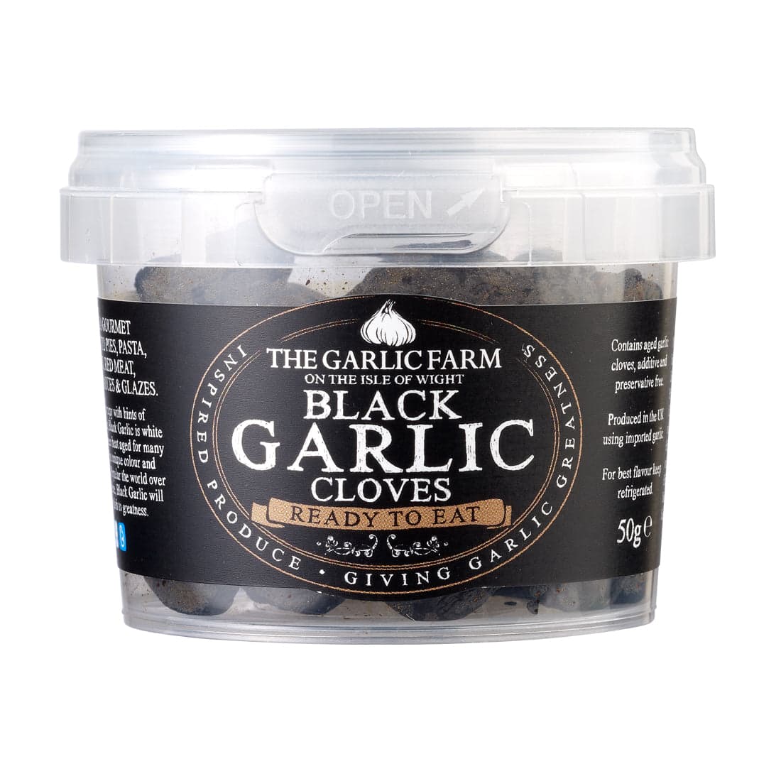 The Garlic Farm Black Garlic Ready to Eat Cloves 50g